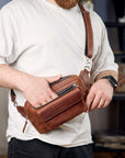 Leather Belt Bag For Men