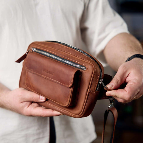 Leather Belt Bag For Men - Pikore