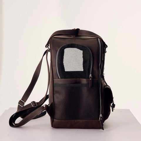 Leather Pet Backpack