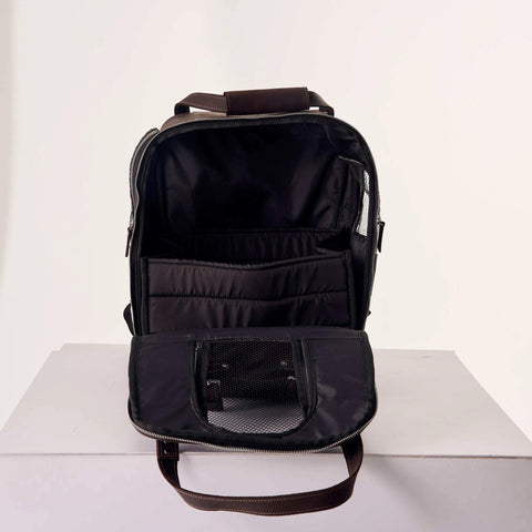 Leather Pet Backpack