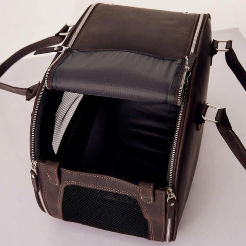 Leather Dog Carrier Bag