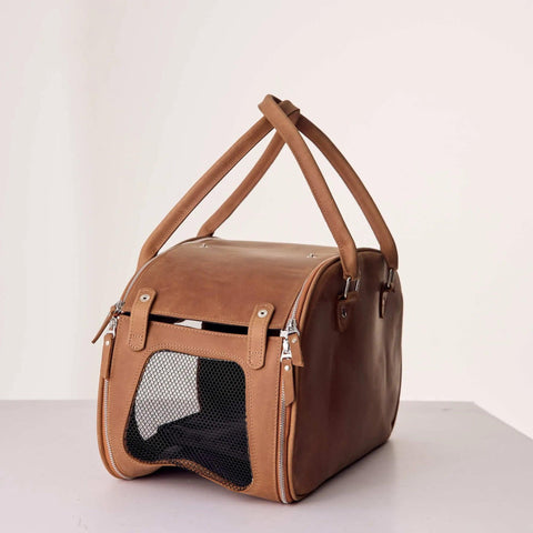 Leather Dog Carrier Bag