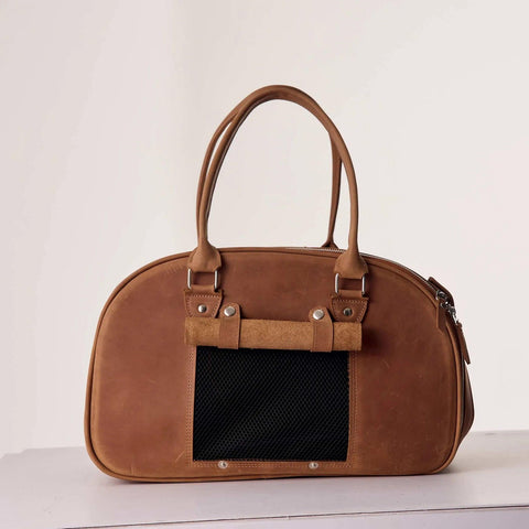 Leather Dog Carrier Bag