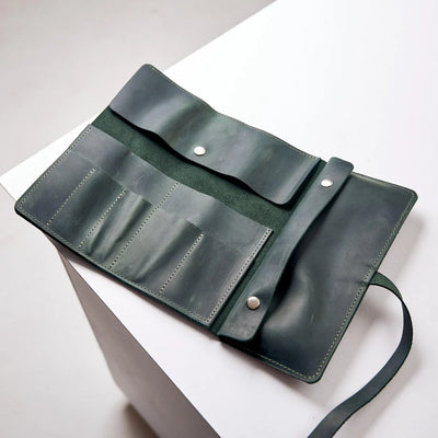 Leather Paint Brush Roll