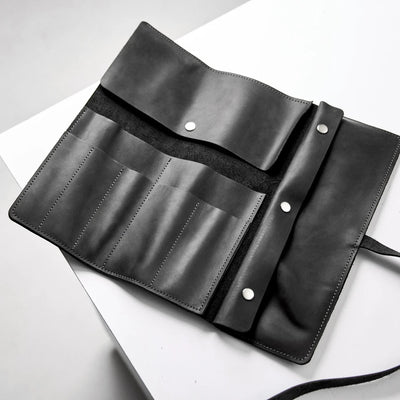 Leather Paint Brush Roll