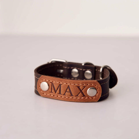 Personalized Leather Dog Collar