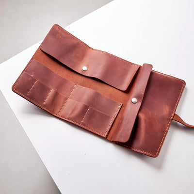 Leather Paint Brush Roll