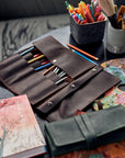 Leather Paint Brush Roll