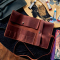 Leather Paint Brush Roll