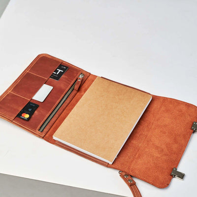 Leather Sketchbook with Shoulder Strap - Pikore