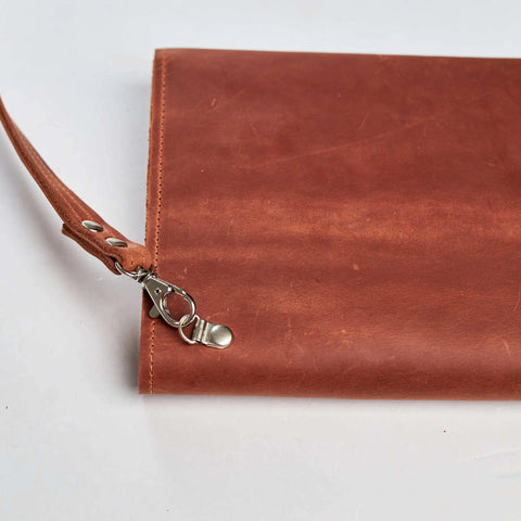 Leather Sketchbook with Shoulder Strap - Pikore