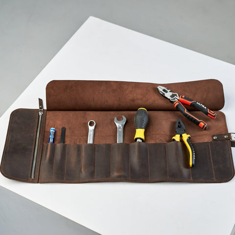 Leather Tool Roll Organizer - Pikore