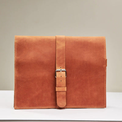 Leather Macbook Sleeve Belted - Pikore