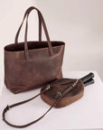 Leather Pickleball Bag with 2 Rackets Holder