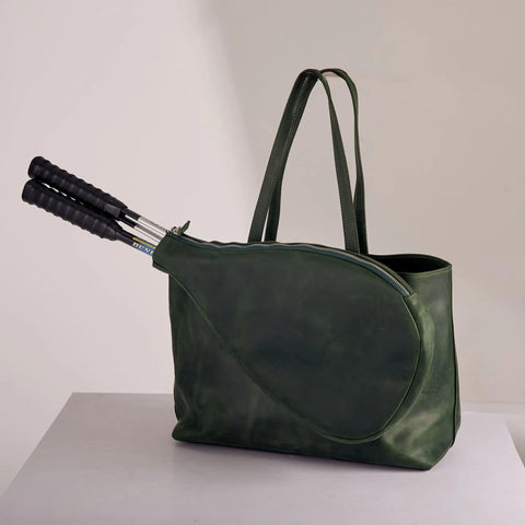 Leather Squash Bag with Racket Holder