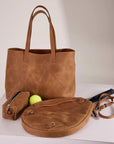 Leather Tennis Bag with Racket Holder