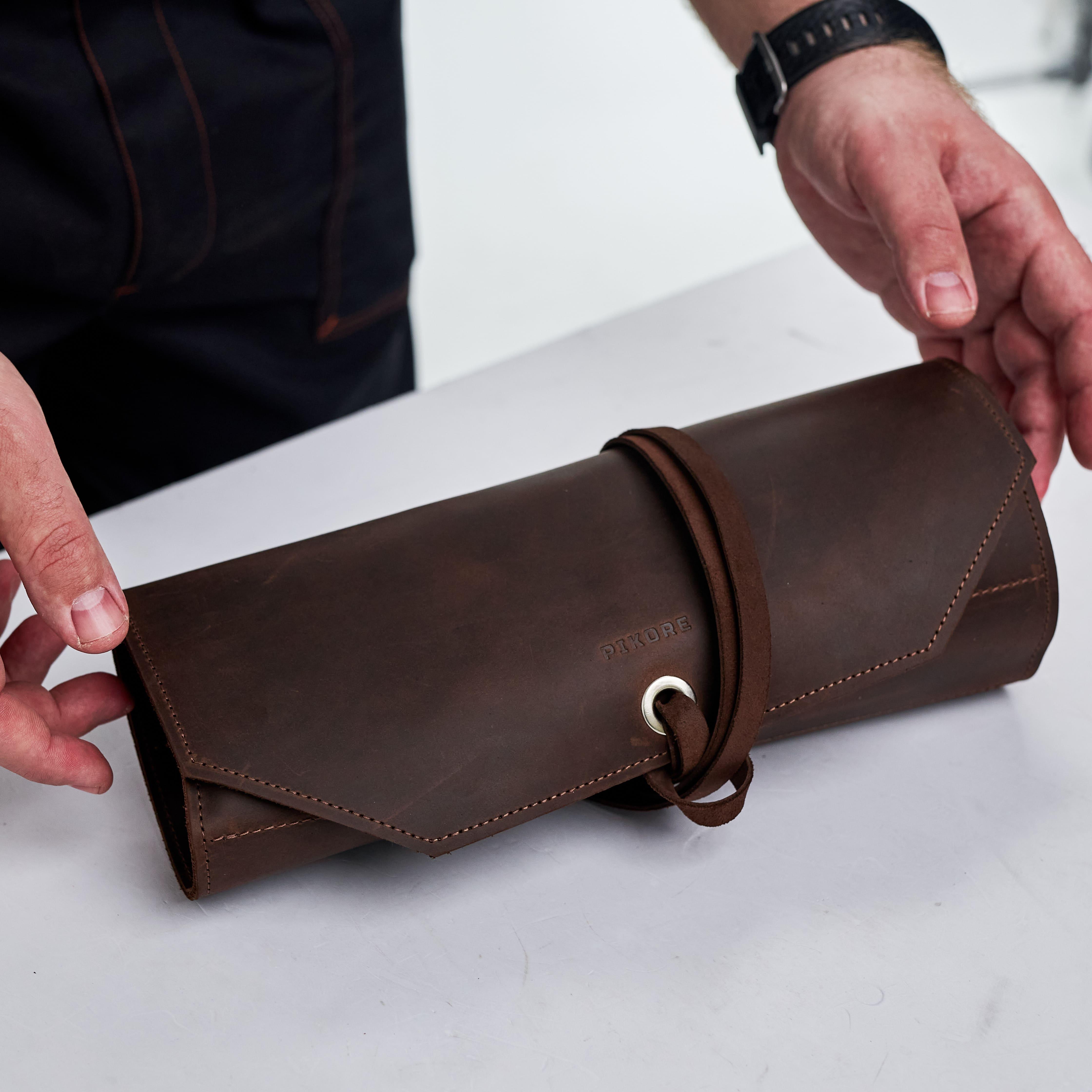 Leather Tool Roll Bag
