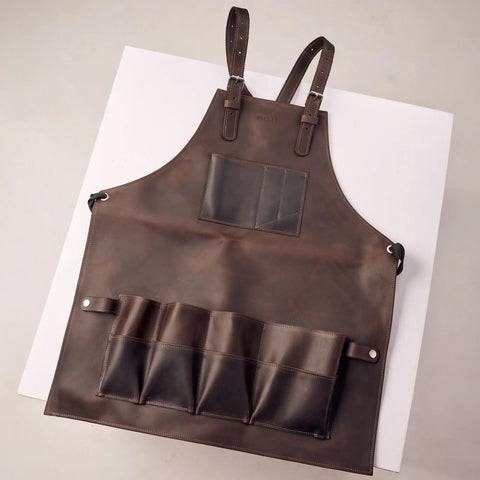 12-Pocket Leather Tool Apron - Pikore