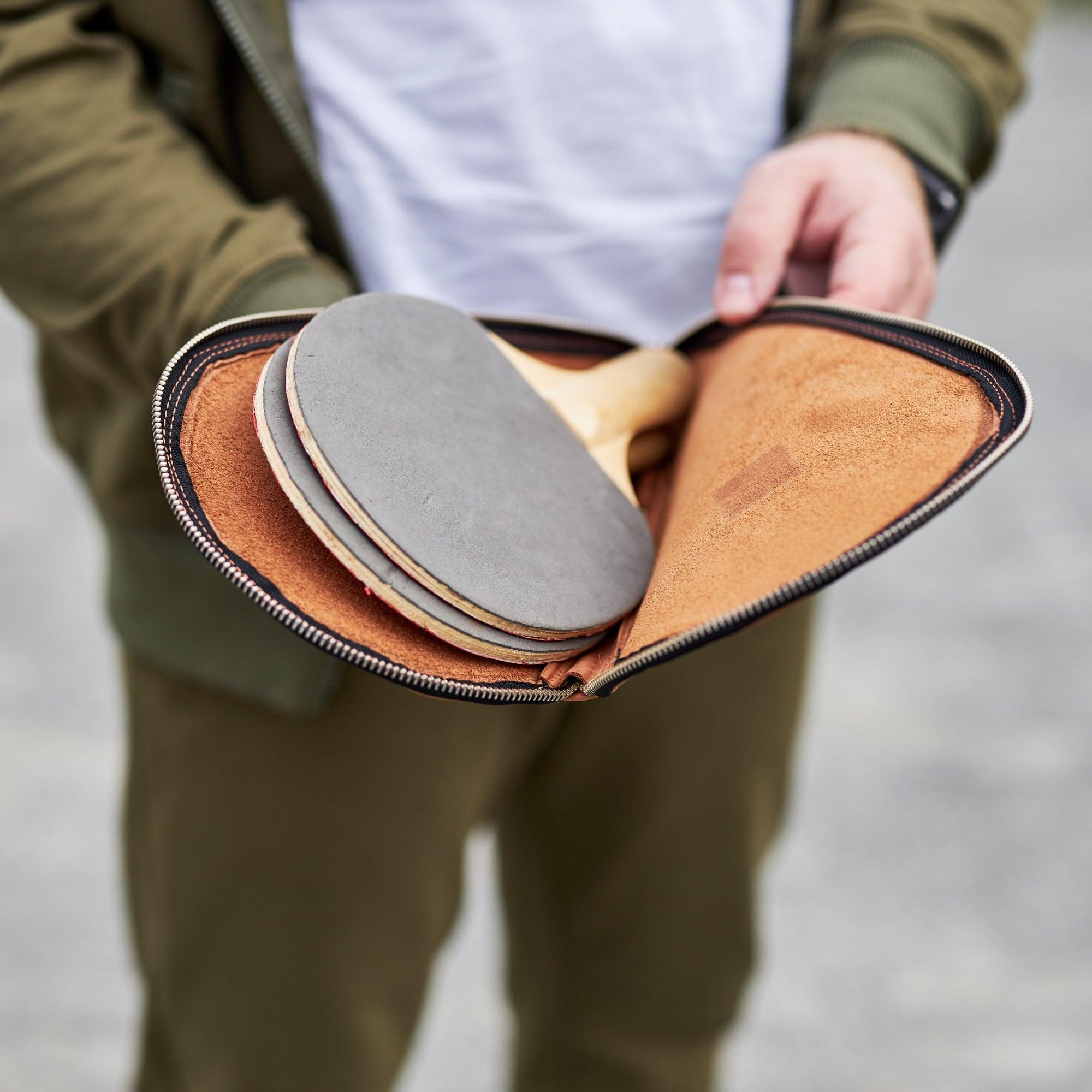 Store ping pong leather case