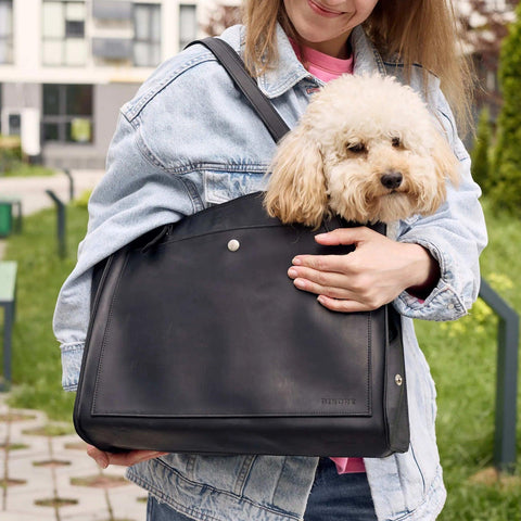 Leather Dog Travel Bag - Pikore