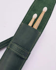 Personalized Leather Drum Stick Bag