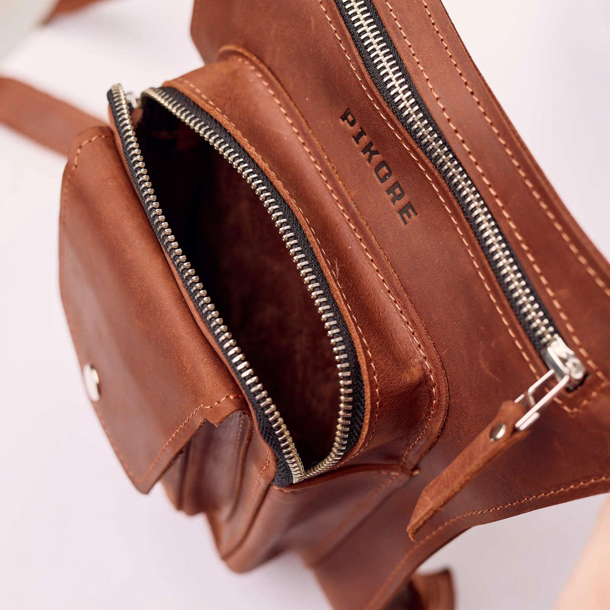 Leather Hip Pack with Thigh Strap - Pikore