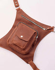 Leather Hip Pack with Thigh Strap - Pikore