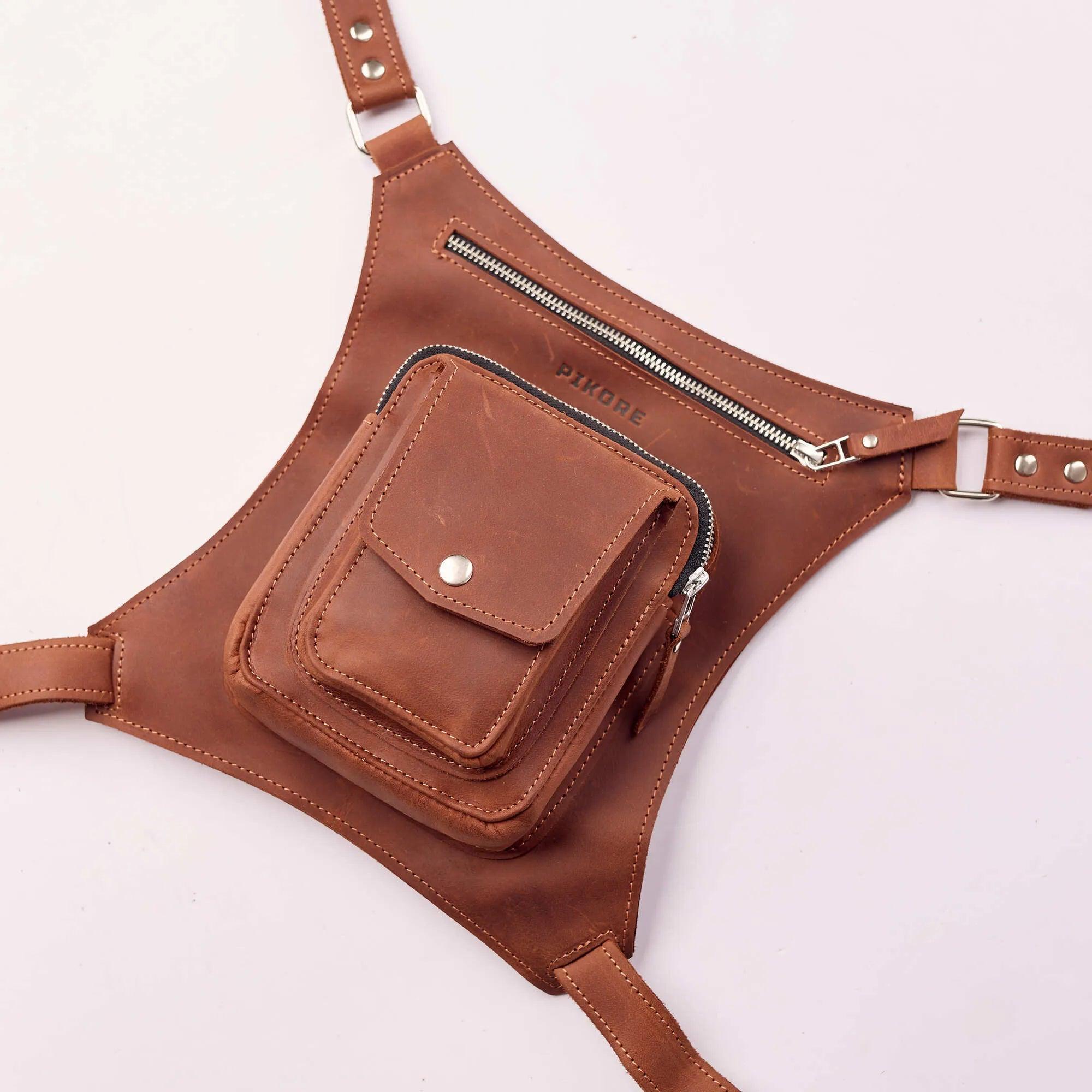 Leather Hip Pack with Thigh Strap - Pikore