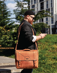 Laptop Messenger Leather bag