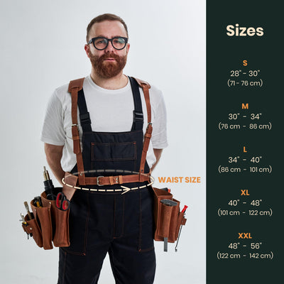 BENTISM Tool Belt With Suspenders Adjustable Carpenter Tool Pouch 1680D
