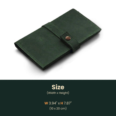 Snap Button Wallet Cambridge — Premium Personalized Handmade Leather Wallet | Pikore