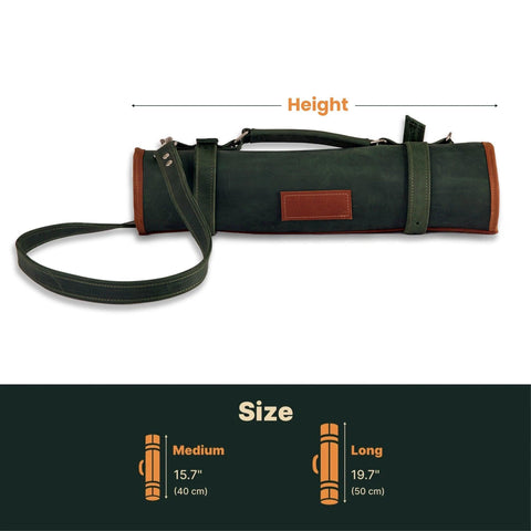 Premium Leather Knife Roll Bag