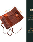 Knitting Needle Roll — Premium Personalized Handmade Leather  | Pikore