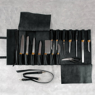 Black Large Knife Roll