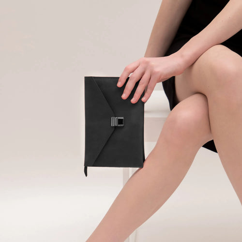 Black Leather Belt Bag