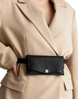 Black Leather Belt Bags