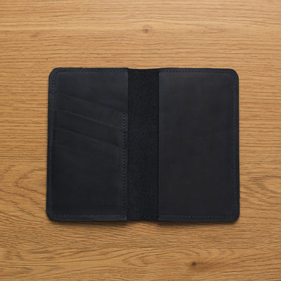 Black Leather Checkbook Cover
