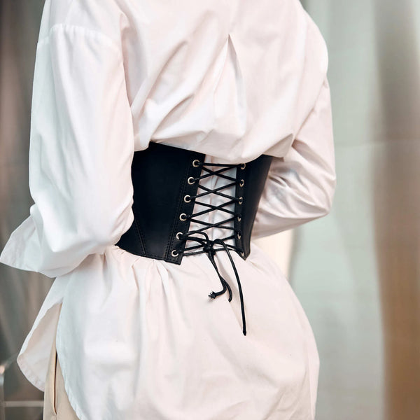 Black Leather Corset