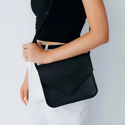Black Leather Crossbody Bag