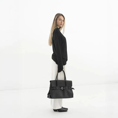 Black Leather Handbag
