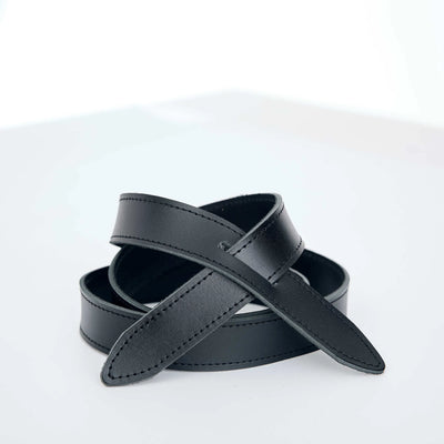 Black Leather Knot Belt