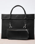 Black Leather Laptop Bag