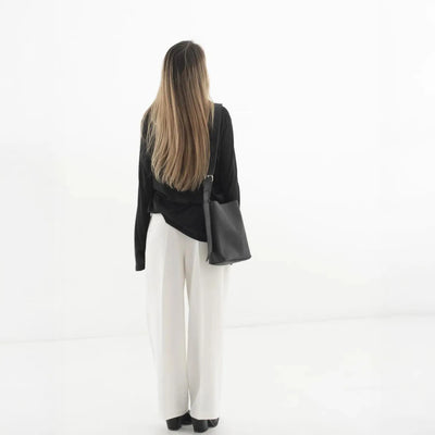 Black Leather Shoulder Bag