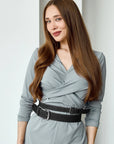 Black Leather Wrap Belt
