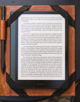 Luxury leather cover for Boox eReader with handcrafted details and comfortable everyday use.