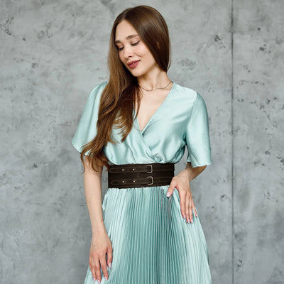 Brown Double Buckle Belt