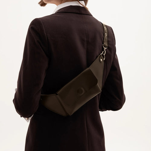 Brown Leather Belt Bag