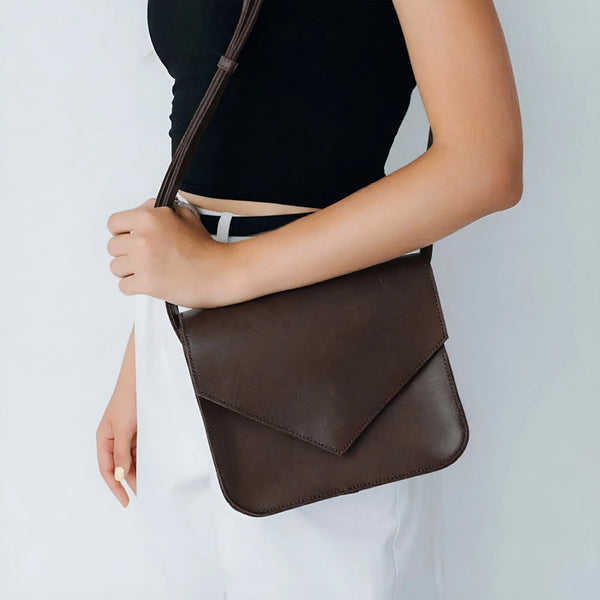 Brown Leather Crossbody Bag