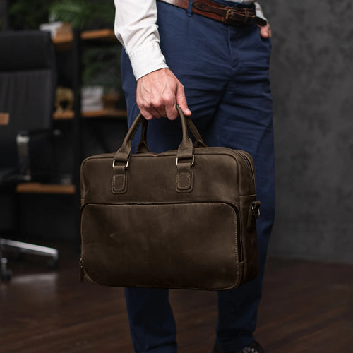 Brown Leather Messenger Bag Mens