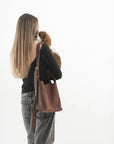 Brown Leather Shoulder Bag